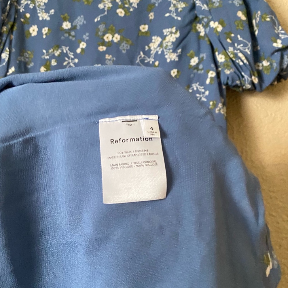 Reformation Blue Floral Maxi Dress - Picture 8 of 12